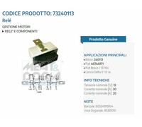 73240113 MEAT &AMP; DORIA RELE Fiat Bravo I 1.6 16V/L.Delta II 1.8 i.e.