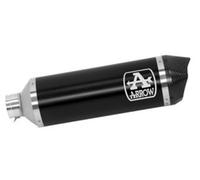 Arrow Urban Aluminium Dark With Carbon End Cap Peugeot Metropolis 400 ´17-21 Homologated Muffler Argento Homologated