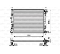 735634 VALEO Radiatore, Raffreddamento motore per DACIA,LADA,RENAULT