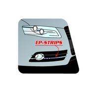 73634 EP-Strips, fondo nero, 12V - 24 Led - 2x50 cm - Bianco