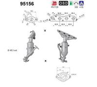 74 KW 101 CV CATALIZZATORE PER Toyota Yaris P13 1.5 Hybrid