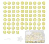 74 perline per trecce per capelli, per dreadlock fai da te, accessori decorativi per capelli (giallo)