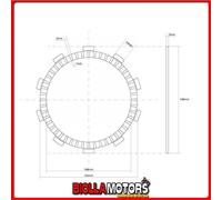 741157 FRIZIONE DISCO SINGOLO GUARNITO FCC HONDA VT DC1/DC2 Black Widow (RC48) 7