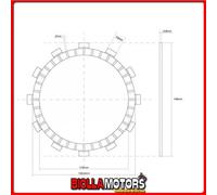 741420 FRIZIONE DISCO SINGOLO GUARNITO FCC YAMAHA XVS Drag Star 125CC 2000/2004