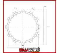 741466 FRIZIONE DISCO SINGOLO GUARNITO FCC YAMAHA XVS A Midnight Star (VP266)(1C