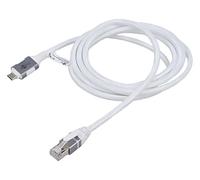 74176 Cavo USB 3.1 Connettore RJ45, Connettore USB C Nichelato 2m Bianco Goobay
