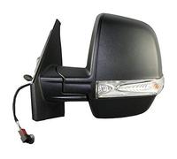 7438635087838 Derb Specchio Specchietto Retrovisore Sx Sinistro [Lato Guida](Meccanico - Con Fanale) - Calotta Nera - Mod. Cargo