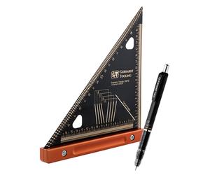 745269 Squadra a triangolo + portamine Zebra - SET PROFESSIONALE