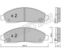 747.0 TRUSTING Kit pastiglie freno, Freno a disco per ISUZU
