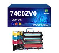 74C0ZK0 74C0ZV0 Unità Tamburo Con Chip Compatibile Per Lexmark CS720 CS725 CX725 CS720de CS725de CX725de CX725dhe Stampante, Alta Resa,74C0ZV0-40000 Pages