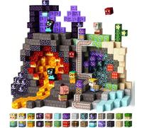 75-200 pezzi Set di blocchi magnetici da costruzione - Giocattolo sensoriale per l'apprendimento STEM, blocchi di costruzione 3D creativi, mattoncini in ABS, adatti per architettura e creazione, ideal