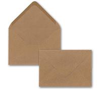 75 Buste DIN C5 Vintage Marrone Riciclato - 22,5 x 15,7 cm - 120 G/M² incollaggio Post - Buste senza finestra ideale per Natale Biglietti Inviti del suo gluexx-AGENT