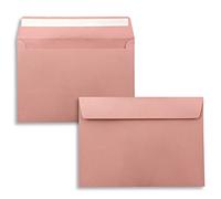 75 buste per lettere, formato DIN C5, 16,2 x 22,9 cm, con chiusura adesiva, eleganti buste per inviti di grandi dimensioni e biglietti per compleanno o matrimonio