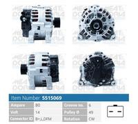 75 CV Alternatore per CITRON Berlingo/Berlingo First MPV/Space W. MF, GJK, GFK