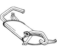 75 CV SILENZIATORE POSTERIORE PER MITSUBISHI Colt V CJ, CP 1300 GL,GLX KW 55 CV