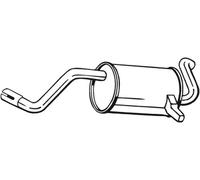 75 CV SILENZIATORE POSTERIORE PER RENAULT Clio III CAS/Cod Sp SB, SR 1.5 dCi KW
