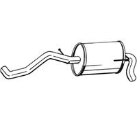 75 CV SILENZIATORE POSTERIORE PER VW Lupo 6X1, 6E1 1.4 16V KW 55 CV 75