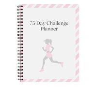 75 Day Challenge Planner Twin Coil Binding Daily Diet Workout Reading Tracking Journal Notebook 21x14cm Daily Motivation and Goal Tracking Notebook
