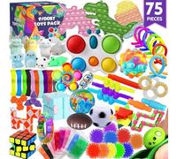 75 giocattoli sensoriali per bambini - Piñata regali festa premio classe sollievo stress borsa dolcetti Pop It ADHD, autismo, regalo ragazzi ragazze