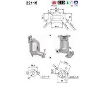 75 KW 102 CV CATALIZZATORE PER Honda Jazz IV GK 1.3