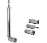 75 Ohm Telescopic Dab Radio Aerial Antenna for Hifi Av Receiver Mini System, Fm