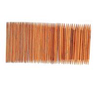 75 Pcs Double Pointed Knitting Needles 20cm/7.8in Carbonized Bamboo Knitting Needles Set 15 Sizes