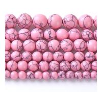 75 perline distanziali rosa turchese da 10 mm, 2 fili, per la creazione di gioielli, braccialetti e collane fai da te