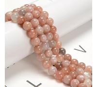 75 pezzi (2 fili/set) 10 mm perline naturali multicolore color pesca pietra di luna con energia energetica, perline rotonde per la creazione di gioielli, bracciali, orecchini, fai da te