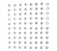 75 Pezzi Palline Numerate per Tombola, Plastico Bianco | Piccole Palline della Lotteria, Palline Plastica Leggere, Design Numerato