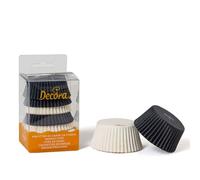 75 Pirottini in carta bianchi e neri per cottura muffin Ø5 x h 3,2 cm Decora