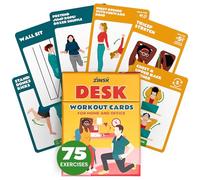 75 schede di allenamento da scrivania, 25 allungamenti e 50 esercizi a corpo libero per fare routine di allenamento veloci e facili dalla sedia, 8,9 x 6,3 cm, per donne e uomini che lavorano da casa o
