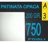 750 FF Carta 200 GR fotografica PATINATA OPACA x stampante laser A3