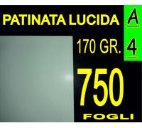 750 FOGLI 170 GR A4 CARTA PATINATA LUCIDA STAMPANTI LASER X POSTER