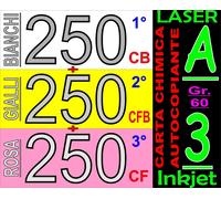 750 FOGLI A3 CARTA CHIMICA BI GI ROS AUTOCOPIANTE CB CF CFB STAMPA LASER INKJET