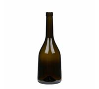 750 ml Bottiglia di vetro 'Rustica', verde antico, imboccatura: fascetta