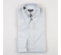 €750 NWT Camicia Tom Ford 41 / 16 Taglio Su Misura Strisce Verde Beige Bianco