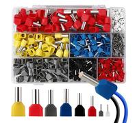 750 Pezzi Puntalini Doppi 0.5-10mm²,Puntalini Elettrici Doppia Entrata,Terminali a Crimpare Preisolati, Connettori Elettrici per Crimpatura Fai-da-te e Industriale,Alta Isolazione