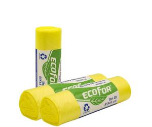 750 Sacchi Raccolta Differenziata Buste Immondizia 55x65 cm Giallo Spazzatura