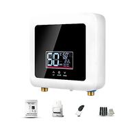 7500W Scaldabagno elettrico istantaneo senza serbatoio a parete con display LED modalità termostato regolazione della potenza e protezioni multiple per cucina bagno casa
