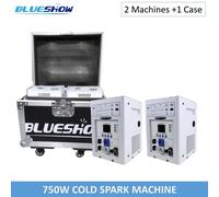 750w Macchina per scintille fredde Flight case Ti Powder DMX Macchina per fuochi d'artificio Fuochi d'artificio freddi remoti Fontana Macchina per scintille da palco