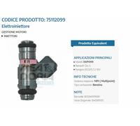 75112099 MEAT &AMP; DORIA Iniettore Renault Clio II/Kangoo (KC0/1) 1.