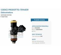 75114839 MEAT &AMP; DORIA Iniettore Fiat 500L (351_, 352_)Lancia YPSILON (3