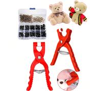 752/101 pezzi Attrezzi per occhi all'uncinetto - Uncinetti per installare gli occhi all'uncinetto, materiali per realizzare occhi in peluche, include 100 pezzi di occhi 1 Pulsante Visualizzazione Stru