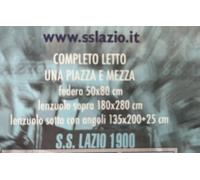 7587 UX SS LAZIO PARURE LENZUOLA LENZUOLO ANGOLI COMPLETO COTONE FEDERE CAMERA