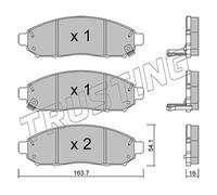 759.1 TRUSTING Kit pastiglie freno, Freno a disco per NISSAN