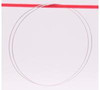 75mm 3 " Grande Semplice Lucido Infinito Orecchini a Cerchio Vero 14K Oro Bianco