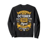 75th Birthday The Real Legends October 1950 75 Years Old Men Felpa