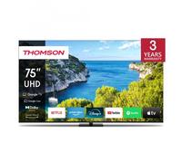 Thomson 75 Pollici (190cm) 4K Ultra HD Smart Google TV, Wi-Fi,Dolby Audio, HDR10, Bluetooth 5.1, Triple-Tuner (Cavo/Satellite/Antenna), HDMI, CI+, A+ Pannello - 75UG5C14