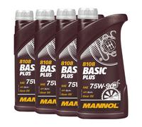 75W 90 Olio Gear MANNOL Basic Plus 4 4x1 Litri API GL4+ Olio Cambio