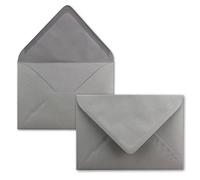 75x Buste B6-17,5 x 12,5 cm - grigio scuro grafite - colla umida con lembo a punta - 120 g/m² - per matrimoni, biglietti d'auguri, inviti